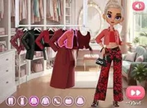 Fashion Stories: Lady in Red Dress Up